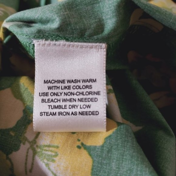 VINTAGE ST. JOHNS BAY TROPICAL GREEN AUDREY FLORAL A-LINE SKIRT SIZE 4 NWT - Picture 7 of 8